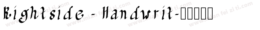 Rightside - Handwrit字体转换